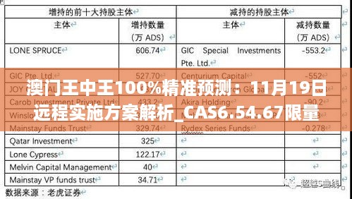 澳门王中王100%精准预测：11月19日远程实施方案解析_CAS6.54.67限量版