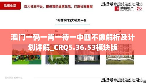 澳门一码一肖一待一中四不像解析及计划详解_CRQ5.36.53模块版