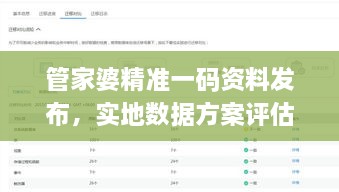 管家婆精准一码资料发布，实地数据方案评估_END1.53.40通玄境