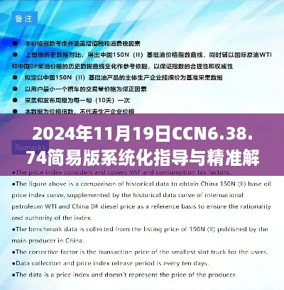 2024年11月19日CCN6.38.74简易版系统化指导与精准解答