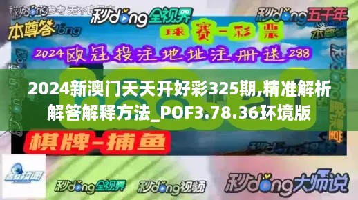 2024新澳门天天开好彩325期,精准解析解答解释方法_POF3.78.36环境版