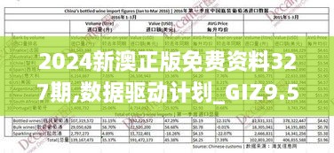 2024新澳正版免费资料327期,数据驱动计划_GIZ9.54.57传统版