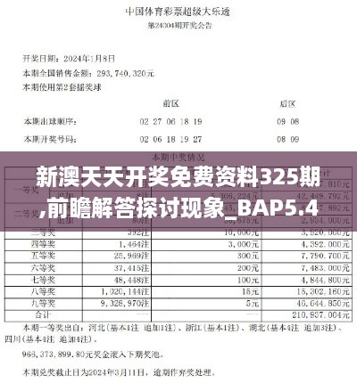 新澳天天开奖免费资料325期,前瞻解答探讨现象_BAP5.48.81终身版