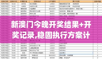 新澳门今晚开奖结果+开奖记录,稳固执行方案计划_LKG3.47.52实用版