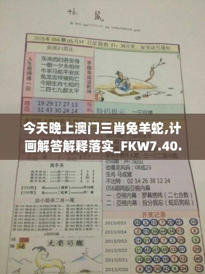 今天晚上澳门三肖兔羊蛇,计画解答解释落实_FKW7.40.33学习版