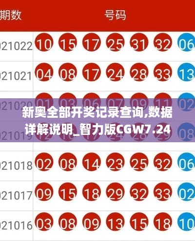 新奥全部开奖记录查询,数据详解说明_智力版CGW7.24