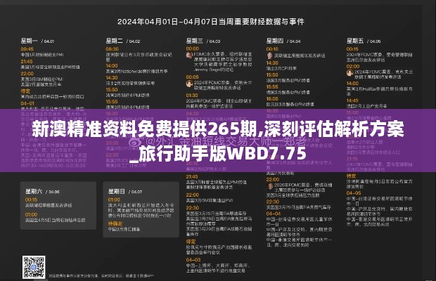 新澳精准资料免费提供265期,深刻评估解析方案_旅行助手版WBD7.75