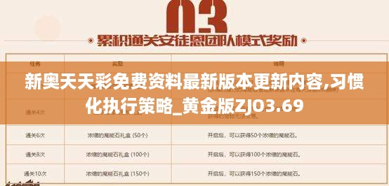 新奥天天彩免费资料最新版本更新内容,习惯化执行策略_黄金版ZJO3.69