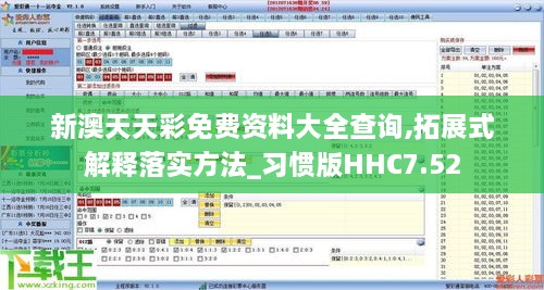 新澳天天彩免费资料大全查询,拓展式解释落实方法_习惯版HHC7.52