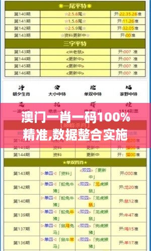 澳门一肖一码100%精准,数据整合实施_精密版KNV7.24