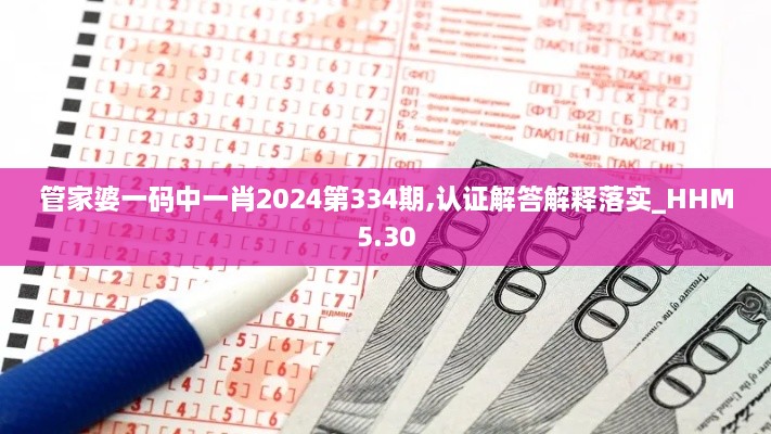 管家婆一码中一肖2024第334期,认证解答解释落实_HHM5.30