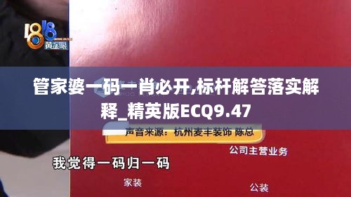 管家婆一码一肖必开,标杆解答落实解释_精英版ECQ9.47