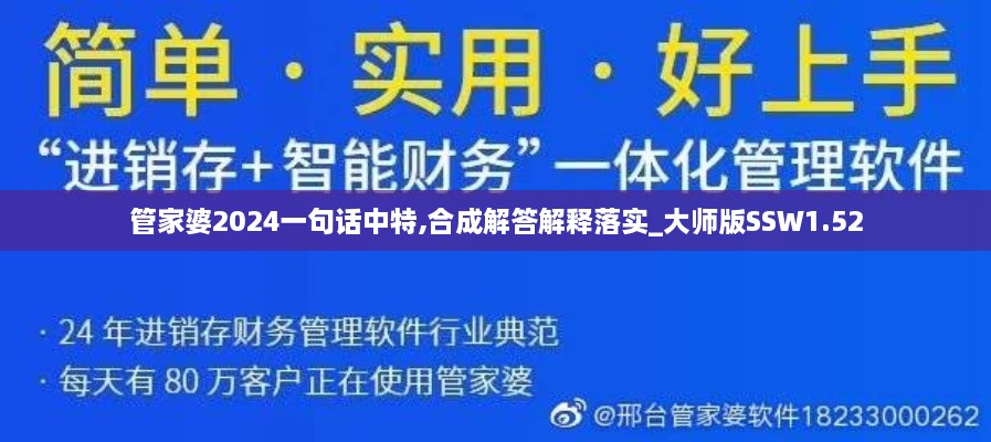 管家婆2024一句话中特,合成解答解释落实_大师版SSW1.52