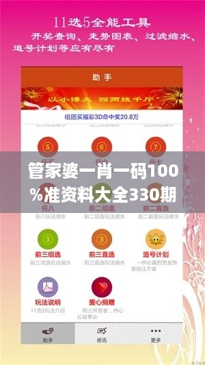 管家婆一肖一码100%准资料大全330期,诡计解答解释落实_BWK7.70