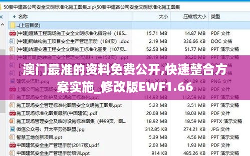 澳门最准的资料免费公开,快速整合方案实施_修改版EWF1.66