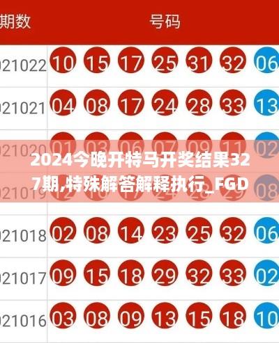 2024今晚开特马开奖结果327期,特殊解答解释执行_FGD4.22