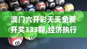 澳门六开彩天天免费开奖333期,经济执行方案分析_AQZ6.17