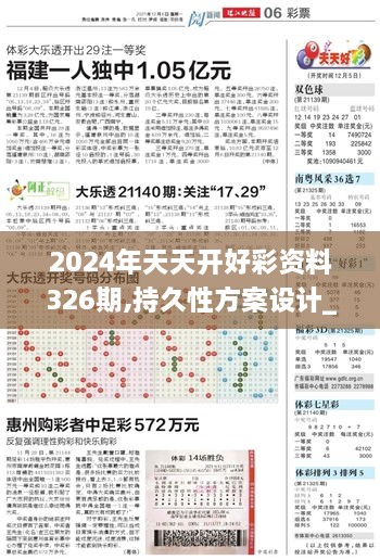 2024年天天开好彩资料326期,持久性方案设计_SZJ3.50