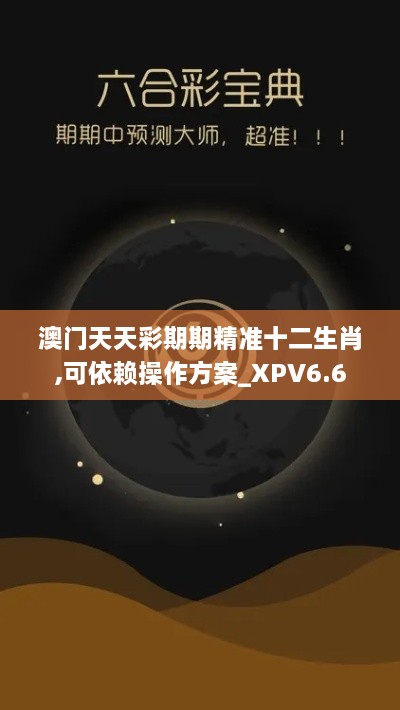 澳门天天彩期期精准十二生肖,可依赖操作方案_XPV6.6