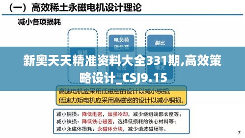 新奥天天精准资料大全331期,高效策略设计_CSJ9.15