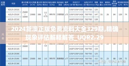 2024新澳正版免费资料大全329期,精确现象评估解释解答_UQR2.29