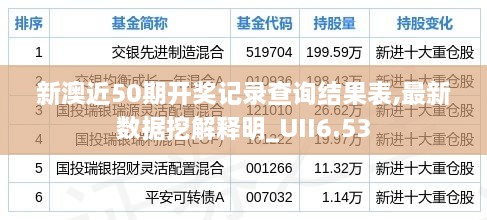 新澳近50期开奖记录查询结果表,最新数据挖解释明_UII6.53