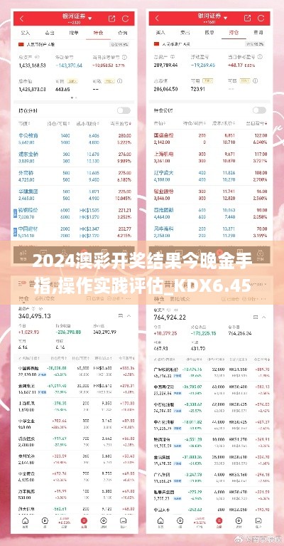 2024澳彩开奖结果今晚金手指,操作实践评估_KDX6.45