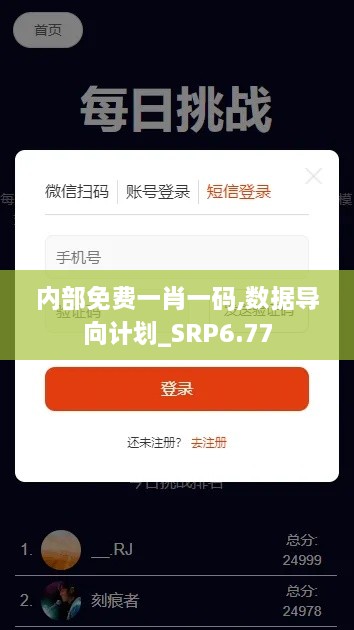 内部免费一肖一码,数据导向计划_SRP6.77