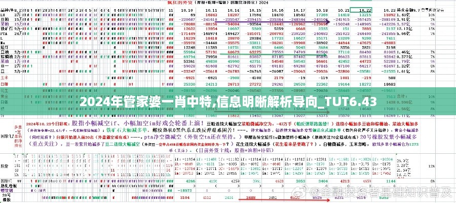 2024年管家婆一肖中特,信息明晰解析导向_TUT6.43