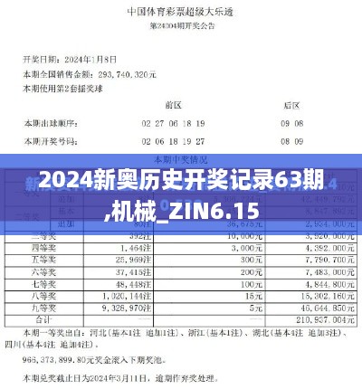 2024新奥历史开奖记录63期,机械_ZIN6.15