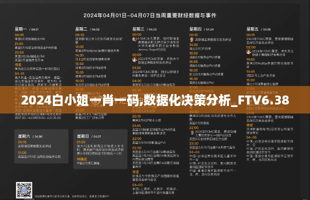 2024白小姐一肖一码,数据化决策分析_FTV6.38