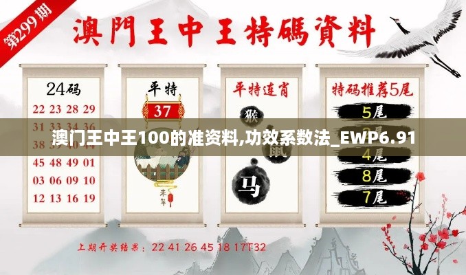 澳门王中王100的准资料,功效系数法_EWP6.91