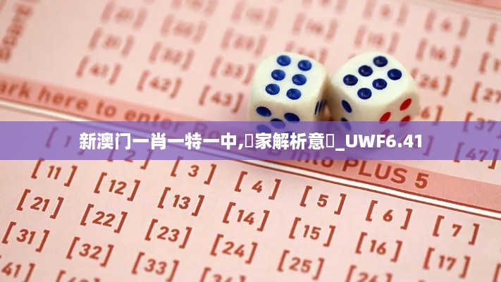 新澳门一肖一特一中,專家解析意見_UWF6.41