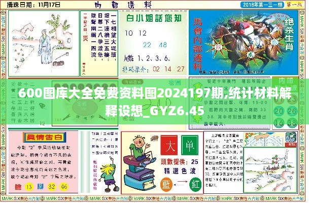 600图库大全免费资料图2024197期,统计材料解释设想_GYZ6.45