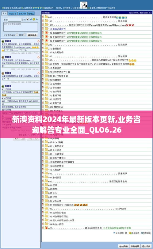 新澳资料2024年最新版本更新,业务咨询解答专业全面_QLO6.26