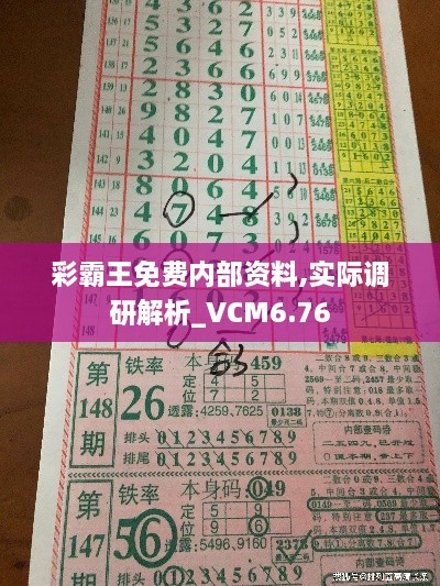 彩霸王免费内部资料,实际调研解析_VCM6.76