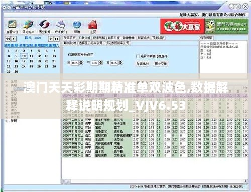澳门天天彩期期精准单双波色,数据解释说明规划_VJV6.53