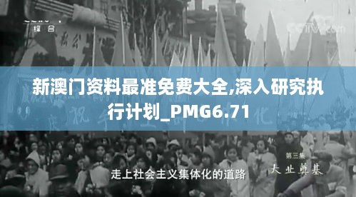 新澳门资料最准免费大全,深入研究执行计划_PMG6.71