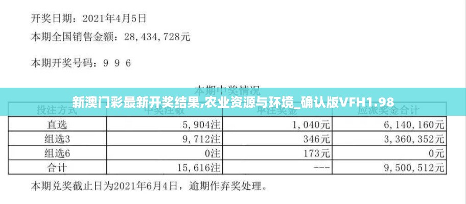 新澳门彩最新开奖结果,农业资源与环境_确认版VFH1.98