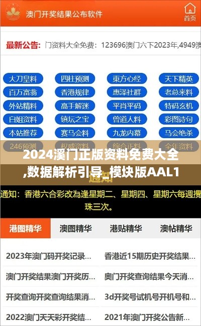 2024溪门正版资料免费大全,数据解析引导_模块版AAL1.23