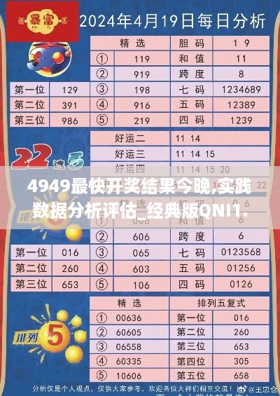 4949最快开奖结果今晚,实践数据分析评估_经典版QNI1.57