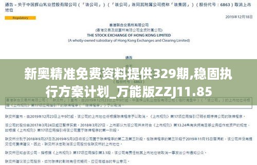 新奥精准免费资料提供329期,稳固执行方案计划_万能版ZZJ11.85