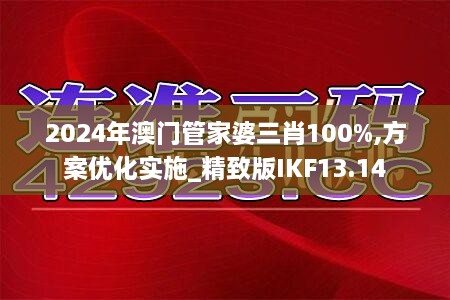 2024年澳门管家婆三肖100%,方案优化实施_精致版IKF13.14