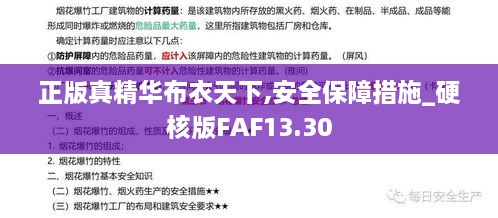 正版真精华布衣天下,安全保障措施_硬核版FAF13.30