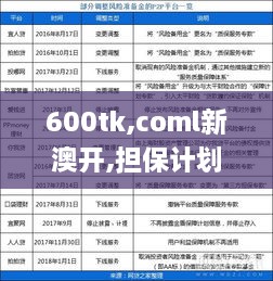 600tk,coml新澳开,担保计划执行法策略_DIY版SYF13.1