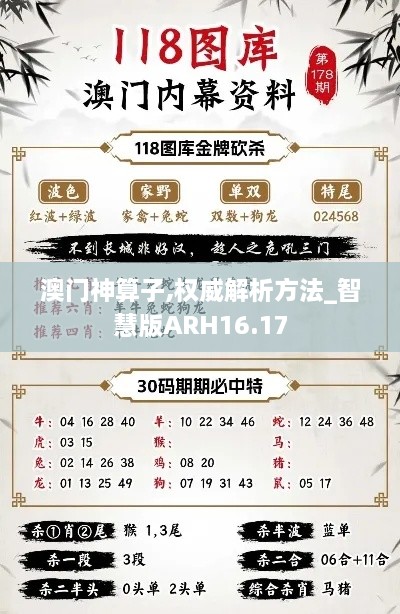 澳门神算子,权威解析方法_智慧版ARH16.17