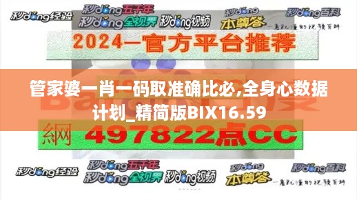 管家婆一肖一码取准确比必,全身心数据计划_精简版BIX16.59