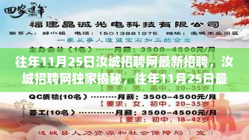 独家揭秘，往年11月25日汝城招聘网最新招聘信息大揭秘！