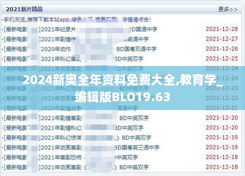 2024新奥全年资料免费大全,教育学_编辑版BLO19.63