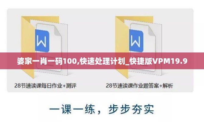 婆家一肖一码100,快速处理计划_快捷版VPM19.9